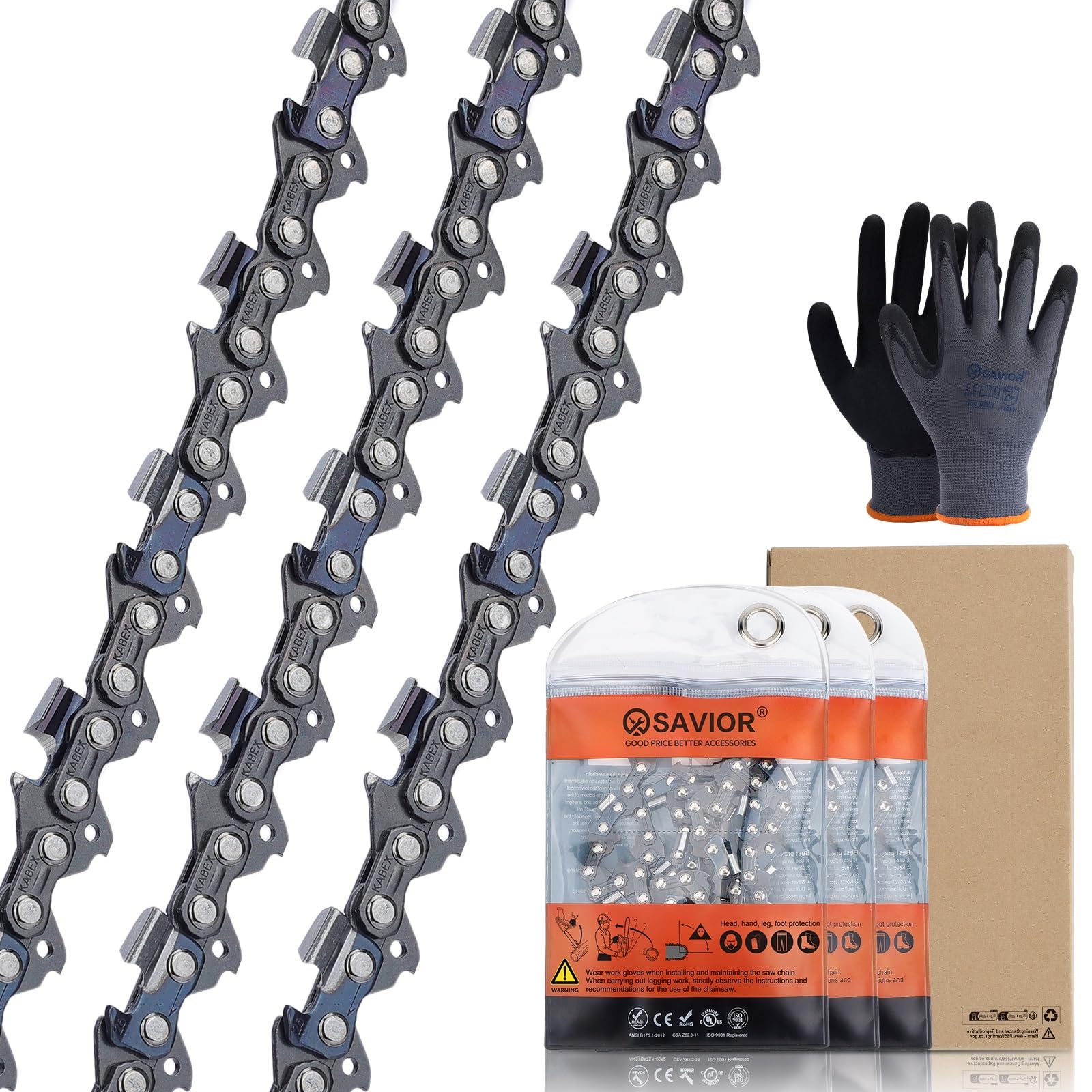 Amazon.com: Savior 3Pack 18 Inch Chainsaw Chain .325